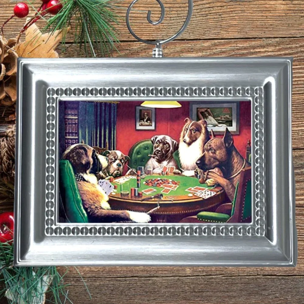 Dogs Playing Poker‎ Christmas Tree Ornament